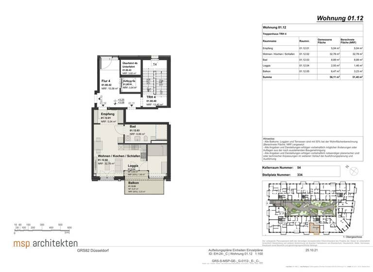 Studio zur Miete - Erstbezug 1.277 € 1 Zimmer 51 m² 1. Geschoss frei ab 01.05.2026 Düsseltal Düsseldorf / Düsseltal 40239