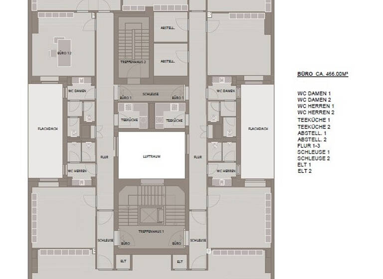 Bürofläche zur Miete 8.600 € 9 Zimmer 466 m² Bürofläche Kaiser Straße 44 Bahnhofsviertel Frankfurt am Main 60329