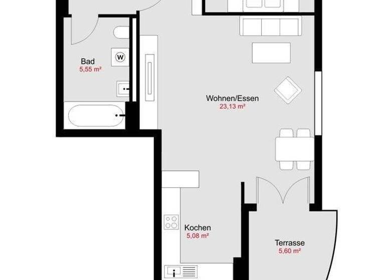Wohnung zum Kauf 375.000 € 2 Zimmer 54,2 m² EG Karlsfeld 85757