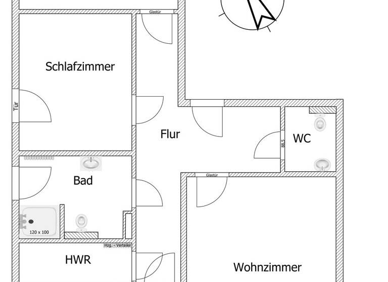 Wohnung zur Miete 1.060 € 3 Zimmer 106 m² Geschoss 2/3 frei ab sofort Nienburg Nienburg (Weser) 31582