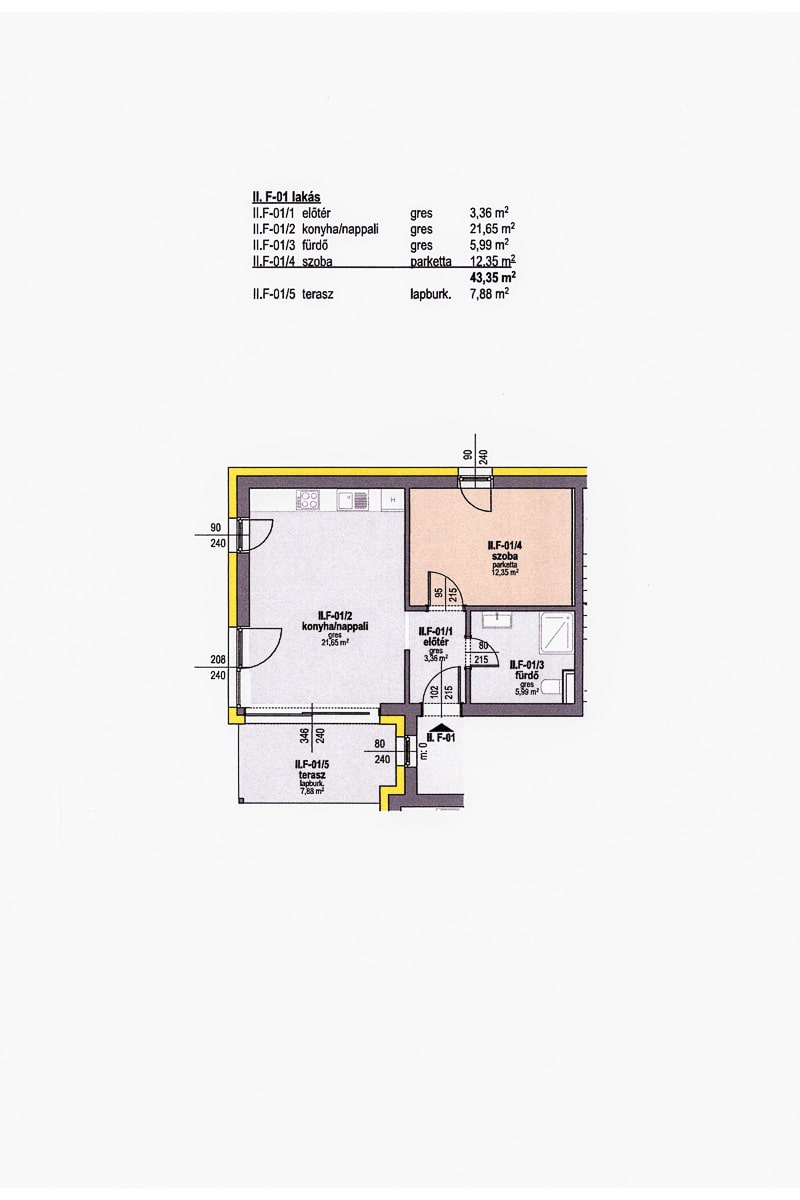 Wohnung zum Kauf provisionsfrei 167.500 € 2 Zimmer 51 m²<br/>Wohnfläche EG<br/>Geschoss Keszthely 8360