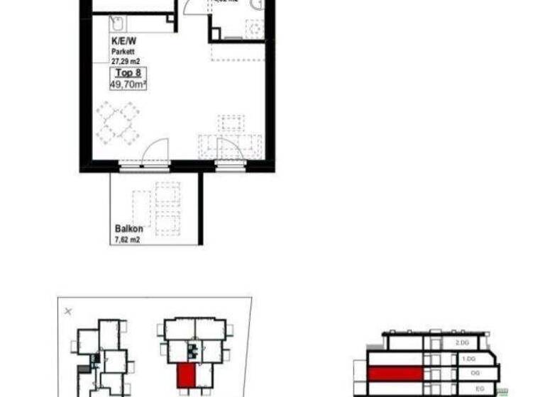 WG-Zimmer zur Miete 780 € 2 Zimmer 49,7 m² 1. Geschoss Wien 1220