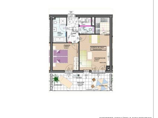 Wohnung zur Miete 967 € 2 Zimmer 50,3 m² 1. Geschoss frei ab 01.01.2027 Vösendorf 2334
