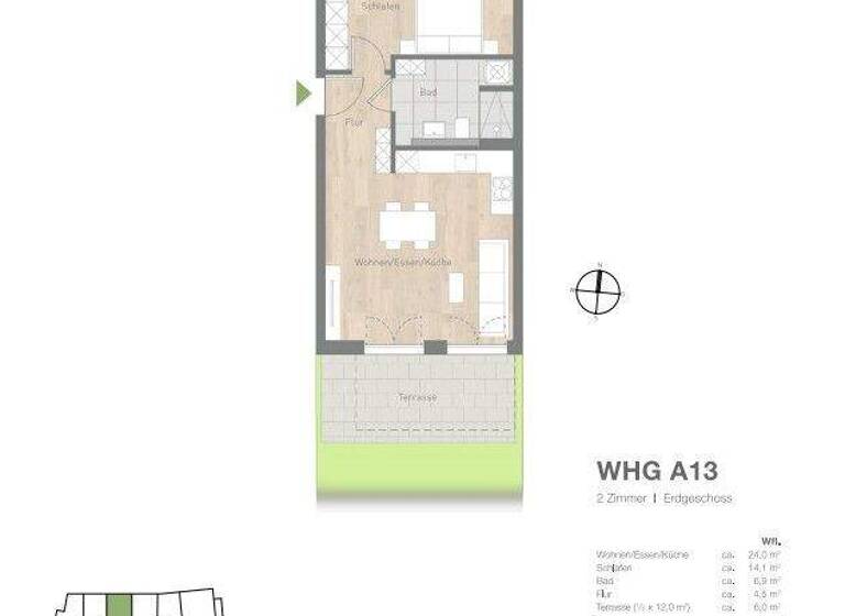 Wohnung zum Kauf - Neubau provisionsfrei als Kapitalanlage geeignet 514.000 € 2 Zimmer 55,5 m² Schillerstraße 22 Dachau 85221