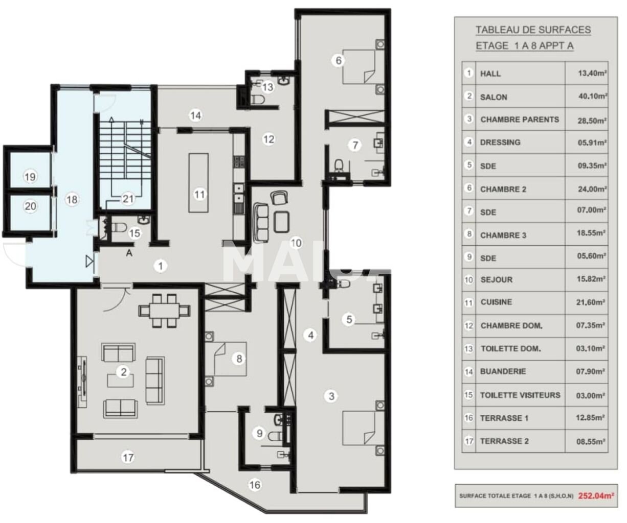 Studio zum Kauf 381.250 € 5 Zimmer 252 m²<br/>Wohnfläche 4.<br/>Geschoss Mermoz Mermoz 11 000