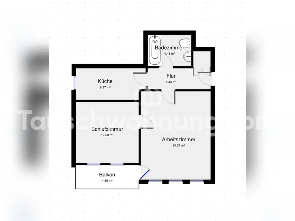 Terrassenwohnung zur Miete Tauschwohnung 545 € 2 Zimmer 49 m²<br/>Wohnfläche 3.<br/>Geschoss Rissen Hamburg 22559