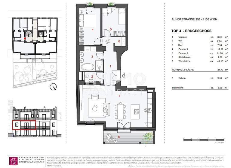 WG-Zimmer zum Kauf - Erstbezug 598.000 € 3 Zimmer 84,8 m² Wien 1130