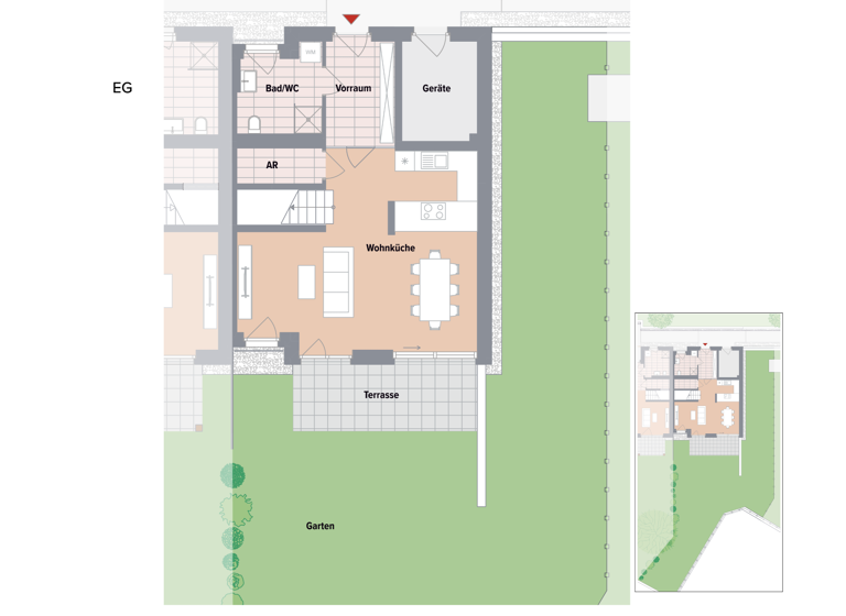 Reihenmittelhaus zum Kauf - Erstbezug 518.900 € 4 Zimmer 116 m² 169 m² Grundstück Unterpremstätten 8141