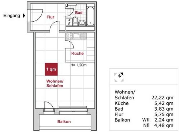 Studio zur Miete 363 € 1 Zimmer 39,5 m² 5. Geschoss frei ab sofort Prohliser Allee 29 Prohlis-Süd Dresden 01239