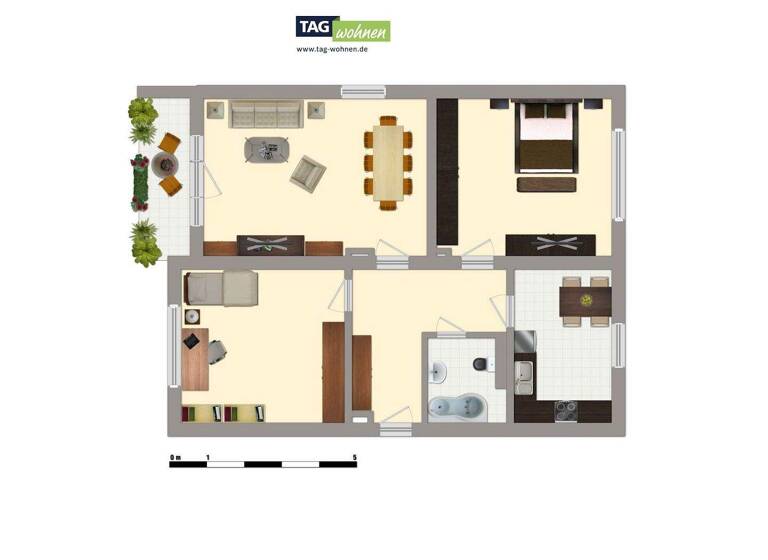 Wohnung zur Miete 415 € 3 Zimmer 63,7 m² 1. Geschoss Gerichtsrain 59 Merseburg 06217