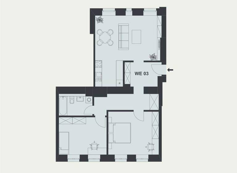 Wohnung zum Kauf provisionsfrei 379.000 € 3 Zimmer 82,9 m² EG Berliner Allee 253 Weißensee Berlin 13088