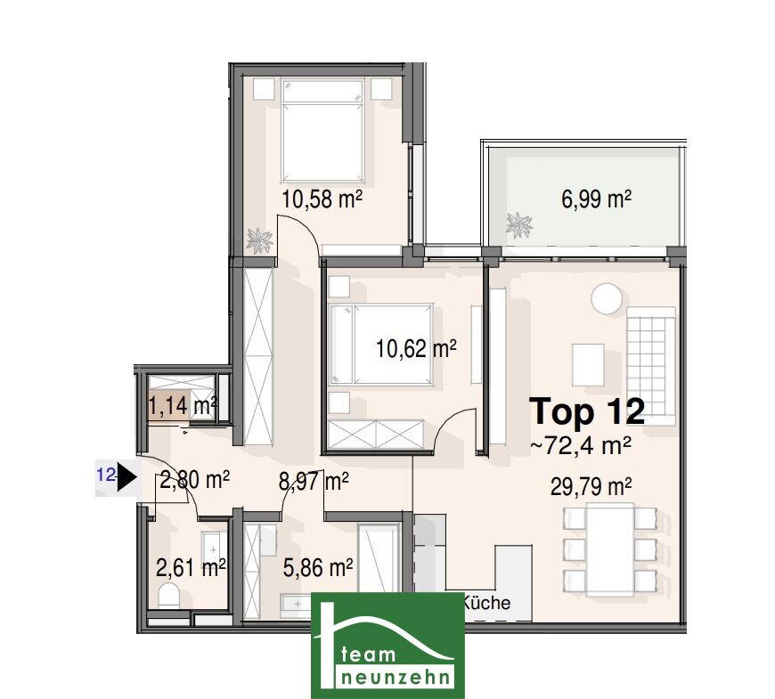 Wohnung zum Kauf 330.001 € 3 Zimmer 73 m²<br/>Wohnfläche 1.<br/>Geschoss Bahnhofstraße 22 Strasshof an der Nordbahn 2231