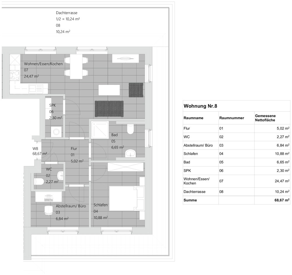 Penthouse zur Miete 800 € 2 Zimmer 68,7 m²<br/>Wohnfläche 01.12.2024<br/>Verfügbarkeit Hemme-Janssen-Str. 34 Warsingsfehn Moormerland / Warsingsfehn 26802