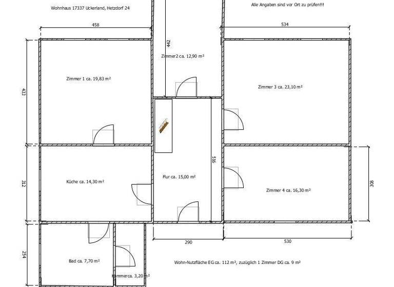 Haus zum Kauf 190.000 € 5 Zimmer 120 m² 1.758 m² Grundstück Hetzdorf 24 Hetzdorf Uckerland 17337