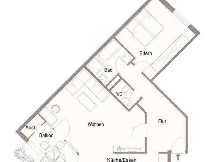 Wohnung zur Miete 830 € 2,5 Zimmer 77,3 m² 1. Geschoss frei ab 01.04.2026 Bissingen Bietigheim-Bissingen / Bietigheim 74321