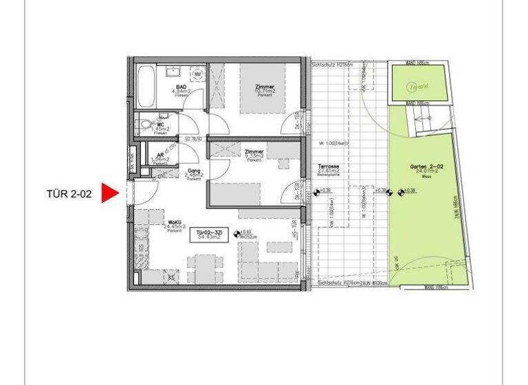 Wohnung zum Kauf - Erstbezug 519.500 € 3 Zimmer 54,5 m² EG Auhofstraße Wien 1130