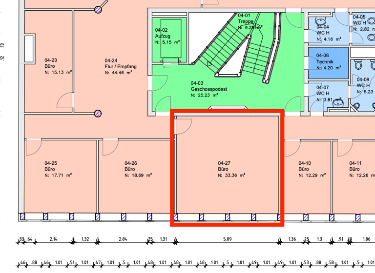 Büro zur Miete provisionsfrei 627 € 33,4 m² Bürofläche Line-Eid-Straße 3 Industriegebiet Konstanz 78467