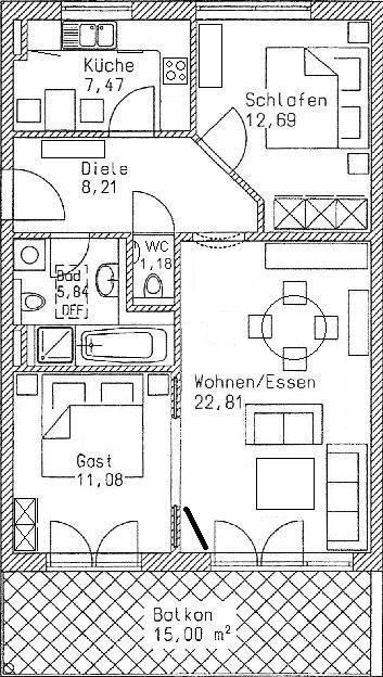 Wohnung zur Miete 1.254 € 3 Zimmer 76 m²<br/>Wohnfläche 3.<br/>Geschoss ab sofort<br/>Verfügbarkeit Geigelsteinstraße 14 Prien am Chiemsee 83209