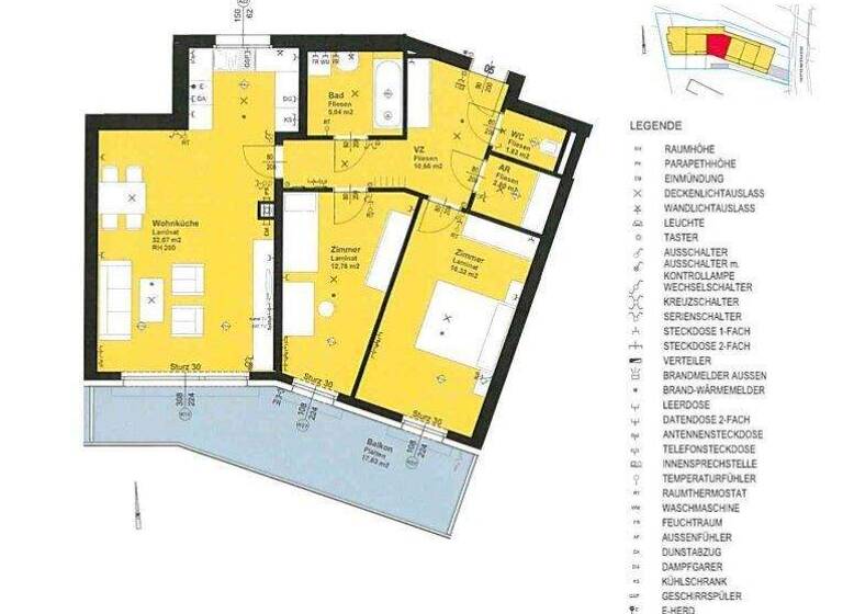 Wohnung zur Miete 1.135 € 3 Zimmer 81,5 m² Huttenstraße 23a Eichgraben 3032