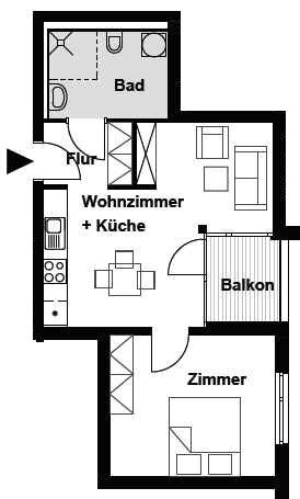 Wohnung zur Miete 465 € 2 Zimmer 48,7 m²<br/>Wohnfläche 1.<br/>Geschoss 01.03.2025<br/>Verfügbarkeit Erlanger Allee 104 Drackendorfer Flur Jena 07747