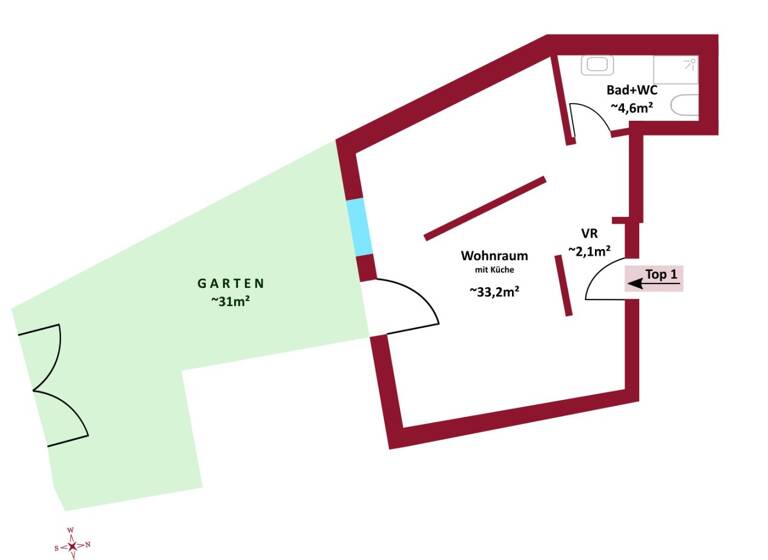 Wohnung zum Kauf - Erstbezug 235.000 € 2 Zimmer 39,9 m² EG Wien 1220