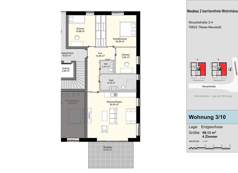 Wohnung zum Kauf provisionsfrei 539.000 € 4 Zimmer 99,1 m² Neustadt Titisee-Neustadt 79822