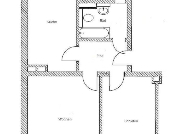 Wohnung zur Miete 475 € 2 Zimmer 60 m² 2. Geschoss frei ab sofort Guerickestraße 18 Leuben Dresden 01257
