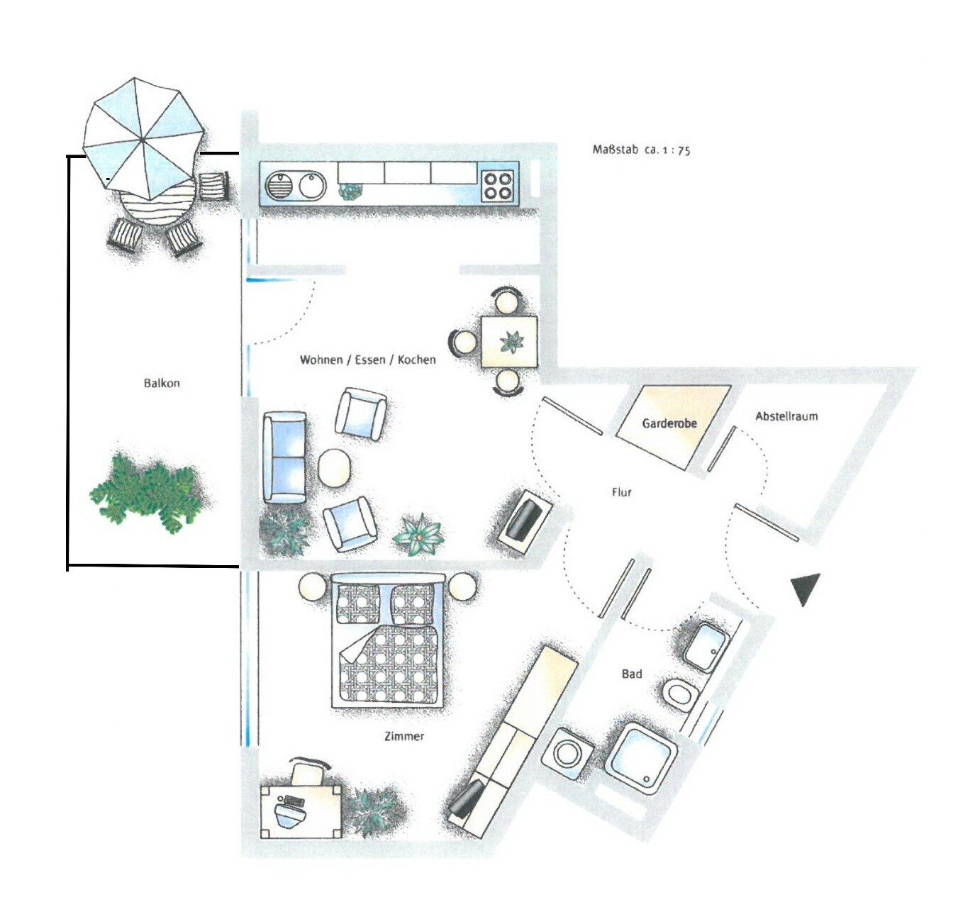 Studio zum Kauf 210.000 € 2 Zimmer 48,2 m²<br/>Wohnfläche 4.<br/>Geschoss Brühl - Güterbahnhof Freiburg 79106