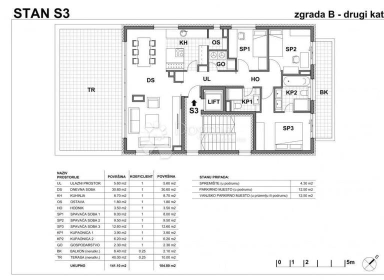 Wohnung zum Kauf 636.350 € 4 Zimmer 115 m² 2. Geschoss Dotrscina