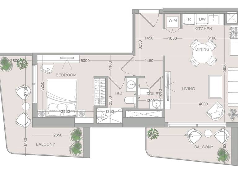 Wohnung zum Kauf provisionsfrei 320.292 € 2 Zimmer 73,4 m² Dubai 00000