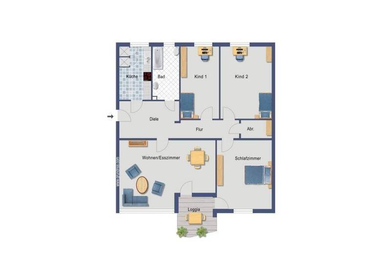 Wohnung zum Kauf provisionsfrei 303.000 € 4 Zimmer 103,4 m² 2. Geschoss Senator-Caesar-Straße 6 Riensberg Bremen 28213