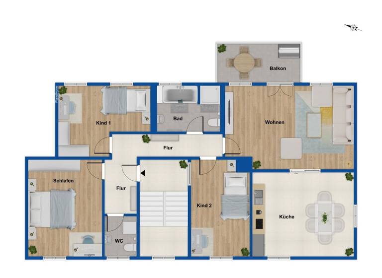 Wohnung zum Kauf 500.000 € 4 Zimmer 111 m²<br/>Wohnfläche 2.<br/>Geschoss Marienbrunn Leipzig 04277