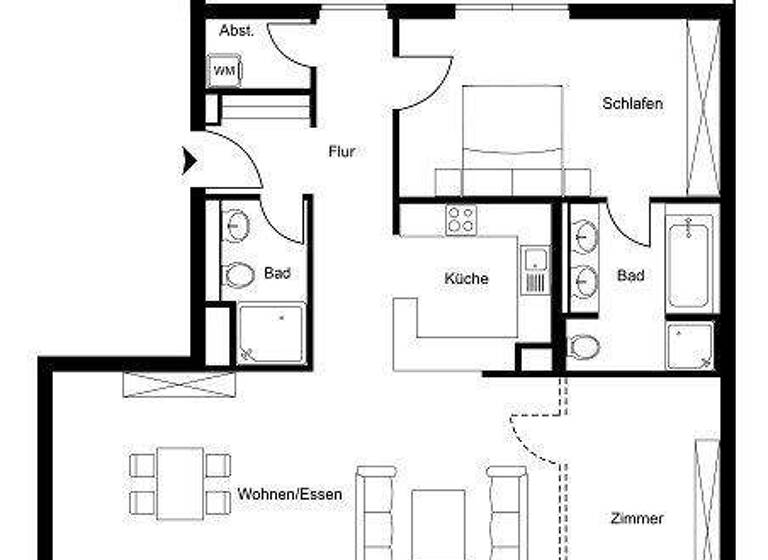 Wohnung zur Miete 3.200 € 2 Zimmer 122 m² 6. Geschoss Hilda-Geiringer-Weg 8 Moabit Berlin 10557