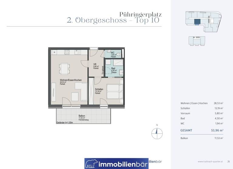 Sonstiges zum Kauf als Kapitalanlage geeignet 2 Zimmer 54 m² Pühringerplatz 9 Grieskirchen 4710