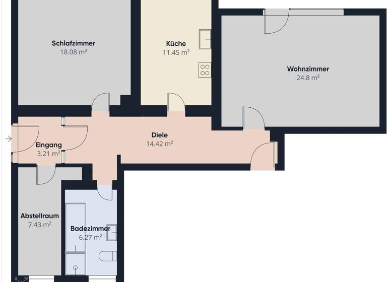 Wohnung zur Miete 695 € 2 Zimmer 83 m² EG Bad Hersfeld 36251