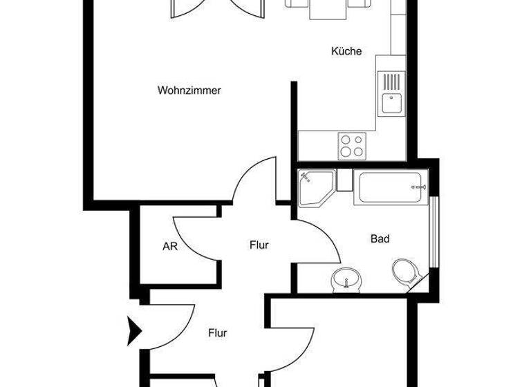 Wohnung zur Miete 1.050 € 2,5 Zimmer frei ab 01.06.2026 Schenefeld 22869