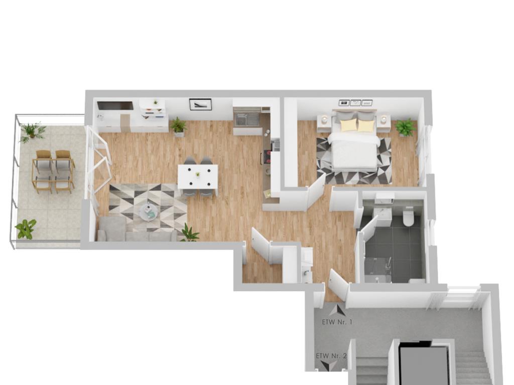 Wohnung zum Kauf provisionsfrei 302.000 € 2 Zimmer 71,9 m²<br/>Wohnfläche EG<br/>Geschoss Ob dem Dorf 3 Marbach Villingen-Schwenningen 78052