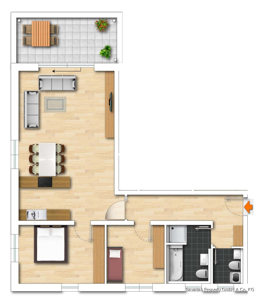 Wohnung zur Miete 890 € 3 Zimmer 92,5 m²<br/>Wohnfläche 1.<br/>Geschoss Planungsbezirk 110 Straubing 94315