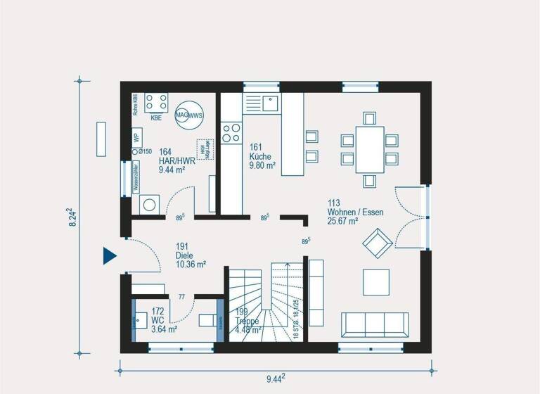Einfamilienhaus zum Kauf provisionsfrei 550.264 € 5 Zimmer 123,3 m² 1.001 m² Grundstück Hatzenweiler Wangen im Allgäu 88239