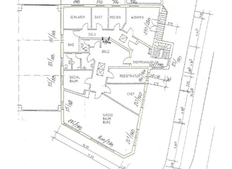 Bürofläche zur Miete 2.145 € 8 Zimmer 257 m² Bürofläche Schmalau Nürnberg 90427