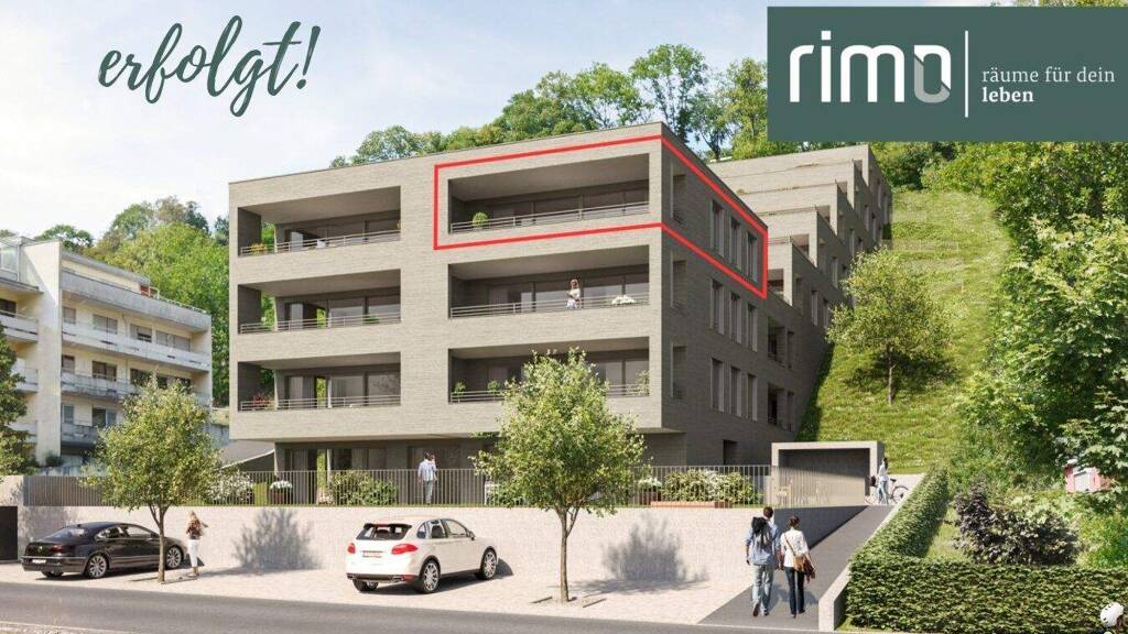 Terrassenwohnung zum Kauf - Erstbezug 520.000 € 3 Zimmer 65,6 m² 3. Geschoss frei ab 01.07.2026 Mutterstraße 11 Feldkirch 6800