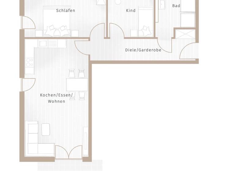 Wohnung zum Kauf - Neubau provisionsfrei 655.000 € 3 Zimmer 78,4 m² 1. Geschoss Parkstraße 15 Anzing 85646
