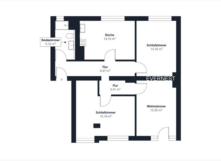 Wohnung zum Kauf 239.000 € 3 Zimmer 85 m²<br/>Wohnfläche 3.<br/>Geschoss Ledeburg Hannover 30419