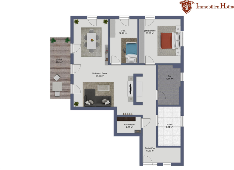 Wohnung zum Kauf - Erstbezug 381.000 € 3 Zimmer 103,9 m² 2. Geschoss Gangkofen 84140