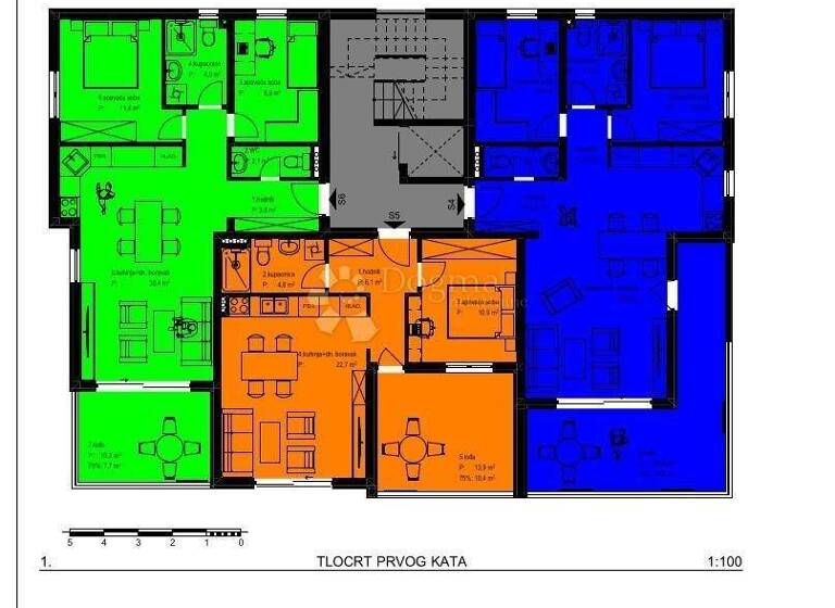 Wohnung zum Kauf 215.587 € 2 Zimmer 57 m² 1. Geschoss Vostarnica - Poluotok