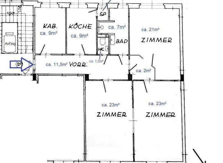 Wohnung zur Miete 2.187 € 4,5 Zimmer 107 m² 5. Geschoss Wien 1010