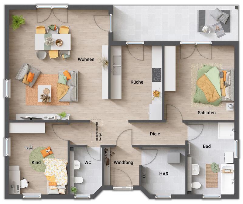 Bungalow zum Kauf 467.000 € 4 Zimmer 108 m²<br/>Wohnfläche 450 m²<br/>Grundstück Partenheim 55288