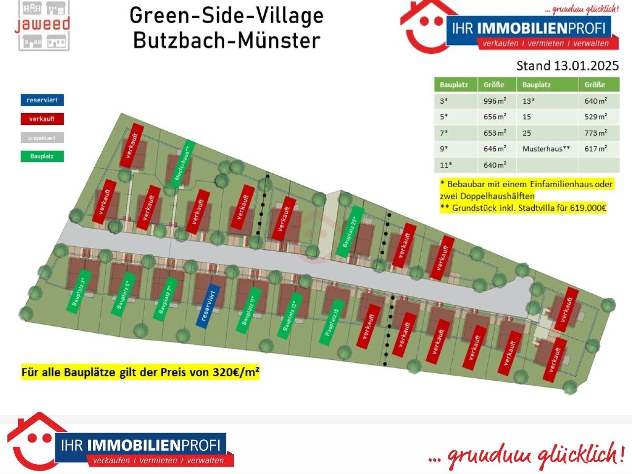 Grundstück zum Kauf provisionsfrei 320 € 479 m²<br/>Grundstück Münster Butzbach 35510