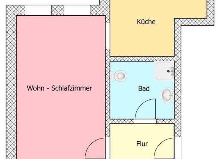 Studio zur Miete 220 € 1 Zimmer 31 m² frei ab 01.03.2026 Zittau 02763