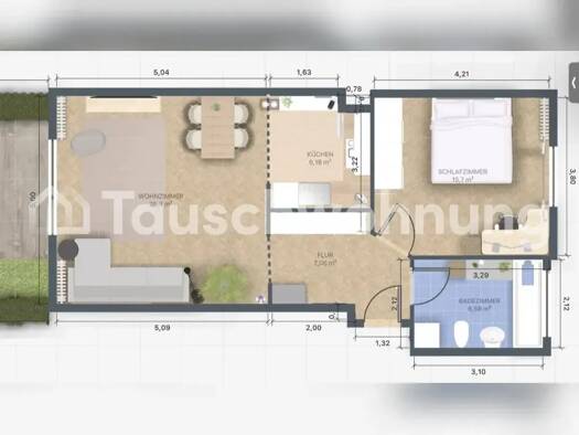 Wohnung zur Miete Tauschwohnung 650 € 2 Zimmer 60 m² EG Wiehre Freiburg im Breisgau 79100
